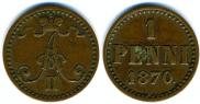 1 penni 1870 year