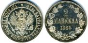 2 markkaa 1865 year