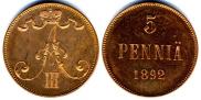 5 pennia 1892 year