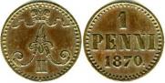 1 penni 1870 year