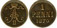 1 penni 1870 year