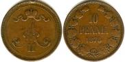 10 pennia 1875 year