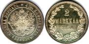 2 markkaa 1870 year