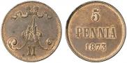 5 pennia 1873 year