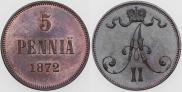 5 pennia 1872 year