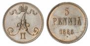 5 pennia 1865 year