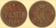 1 penni 1864 year