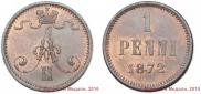 1 penni 1872 year