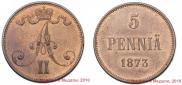 5 pennia 1873 year