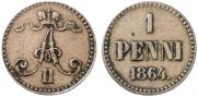 1 penni 1864 year