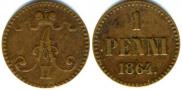 1 penni 1864 year