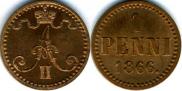 1 penni 1866 year