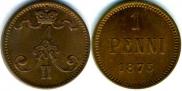 1 penni 1875 year