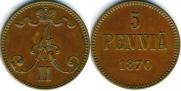 5 pennia 1870 year