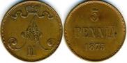 5 pennia 1875 year