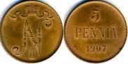 5 pennia 1907 year