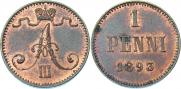 1 penni 1893 year