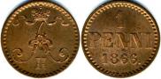 1 penni 1866 year