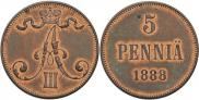 5 pennia 1888 year