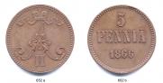 5 pennia 1866 year