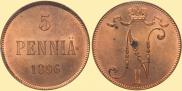 5 pennia 1896 year