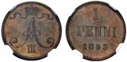 1 penni 1893 year