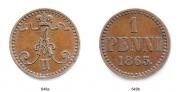 1 penni 1865 year