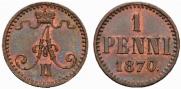 1 penni 1870 year