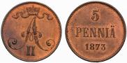 5 pennia 1873 year