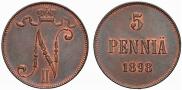 5 pennia 1898 year