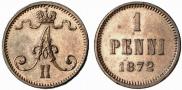 1 penni 1872 year