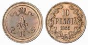 10 pennia 1865 year