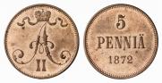 5 pennia 1872 year