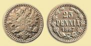 25 pennia 1867 year