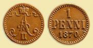 1 penni 1870 year