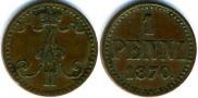 1 penni 1870 year