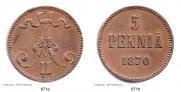 5 pennia 1870 year