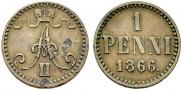 1 penni 1866 year