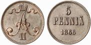 5 pennia 1866 year