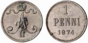 1 penni 1874 year