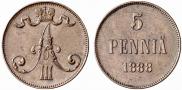 5 pennia 1888 year