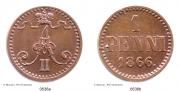 1 penni 1866 year