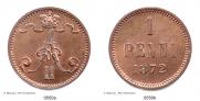 1 penni 1872 year