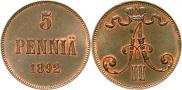 5 pennia 1892 year