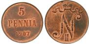 5 pennia 1907 year