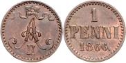 1 penni 1866 year