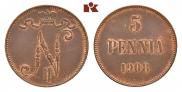 5 pennia 1908 year