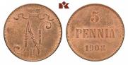 5 pennia 1908 year