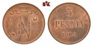 5 pennia 1908 year