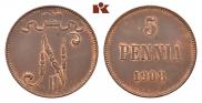 5 pennia 1908 year